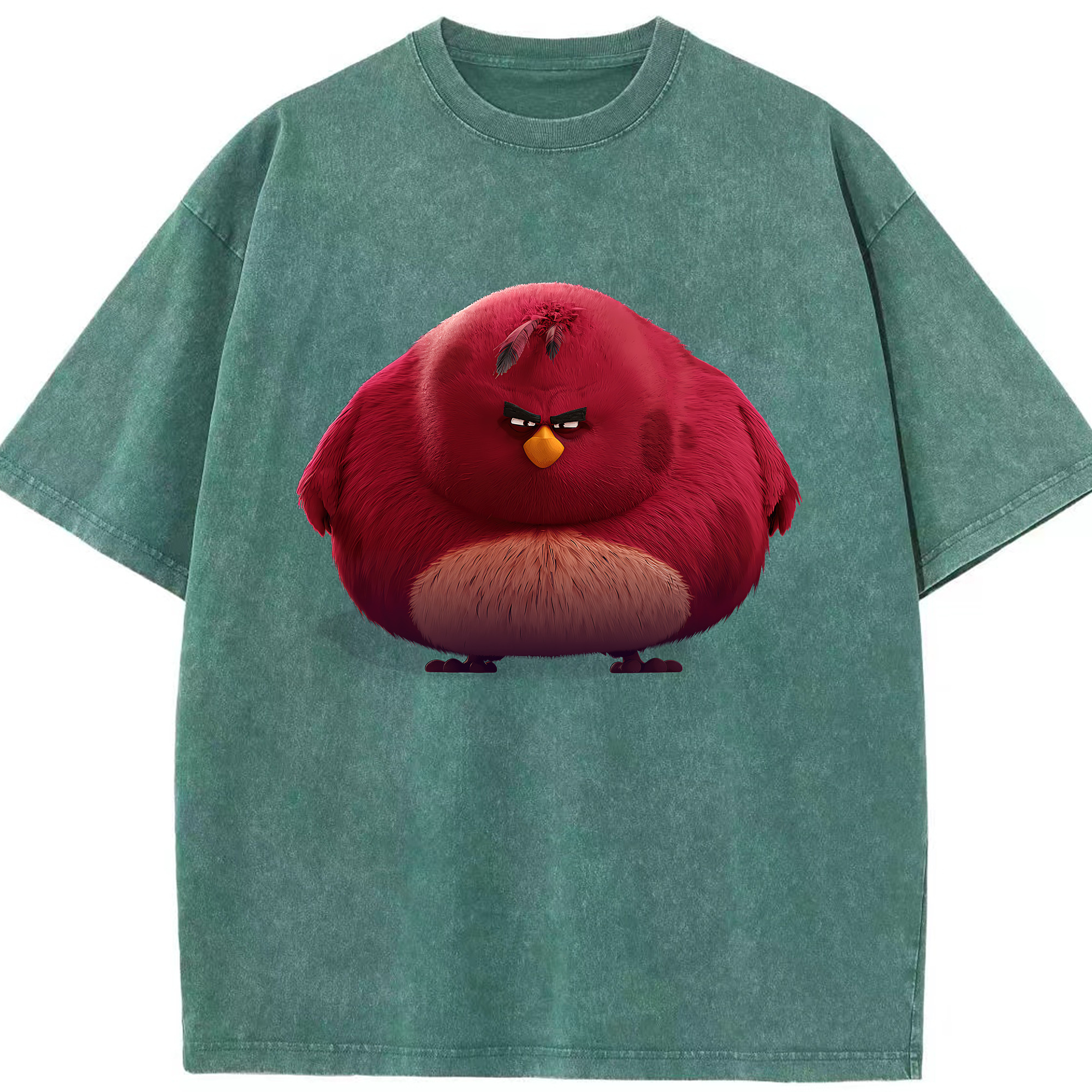 （画像用） Angry Birds アングリーバード 綿100% ヴィンテージ風 半袖Tシャツ（フロントプリント）